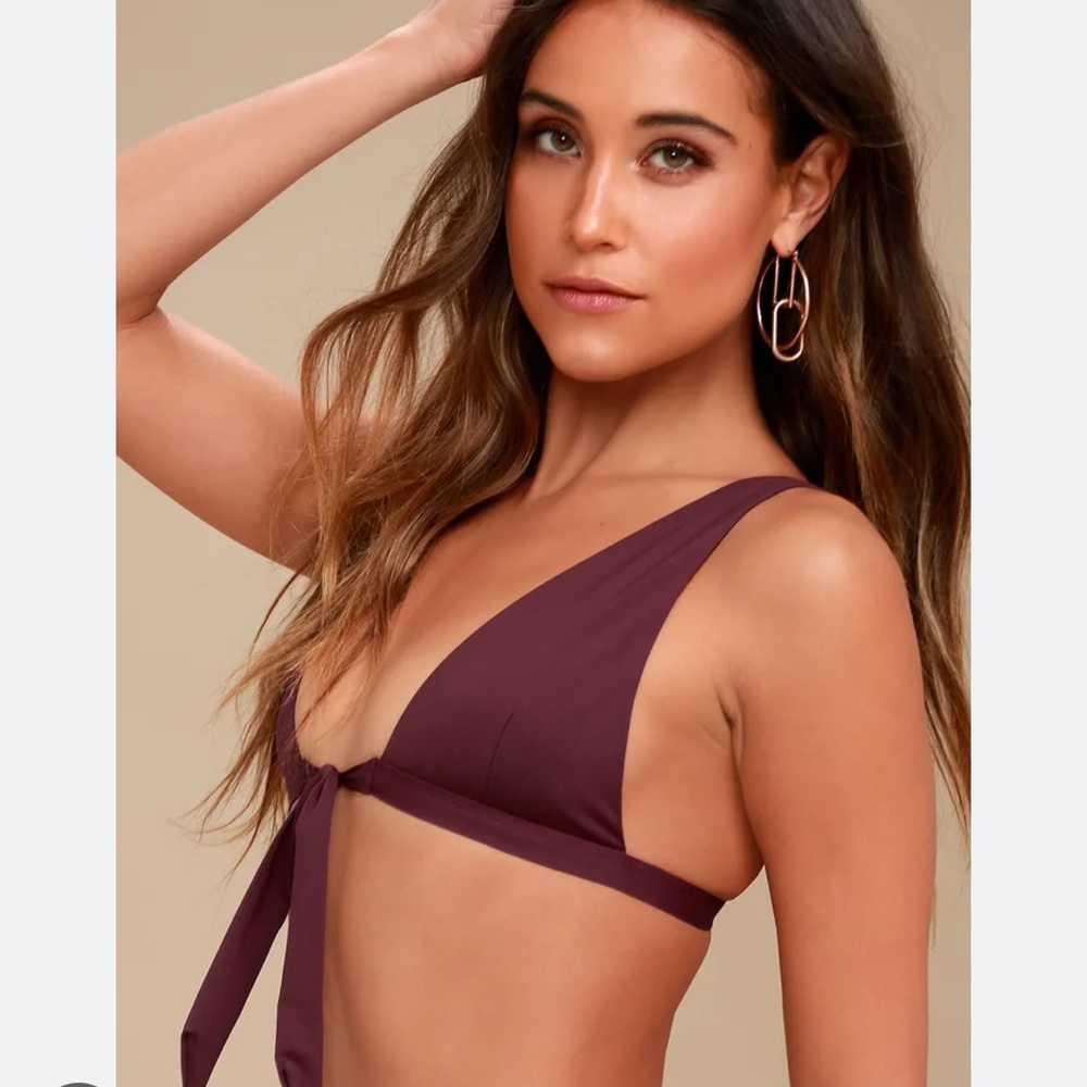 NWT Tavik+ Plum Purple Bikini Top  Size M